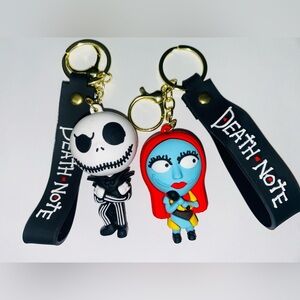 Jack & Sally Silicone Keychains